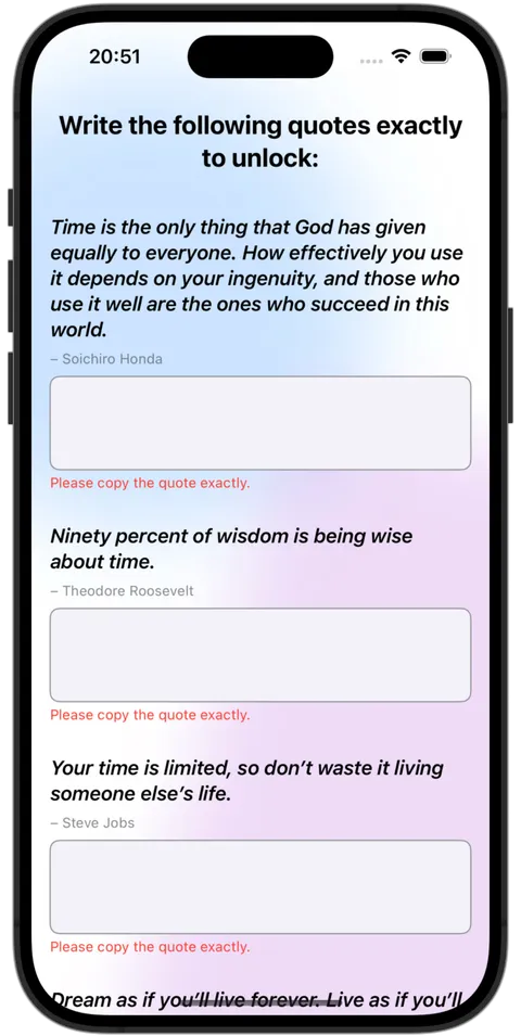 Unblock screen
